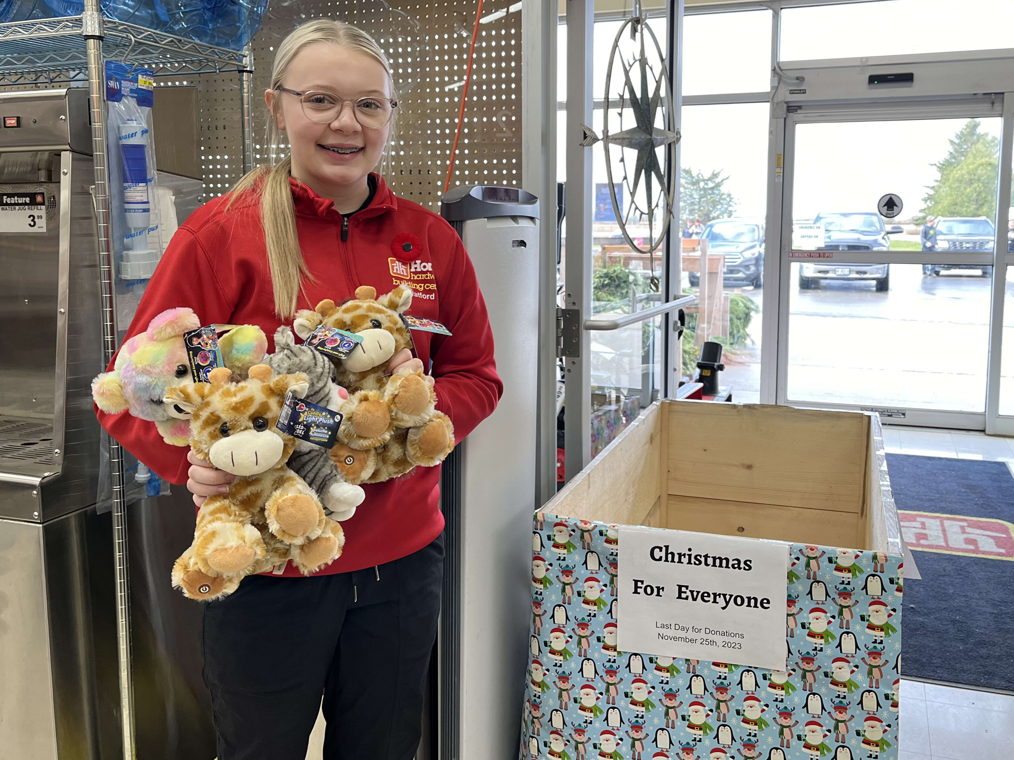 cashier with toys 